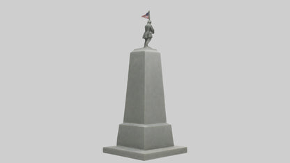 3D model End of War monument model VR / AR / low-poly