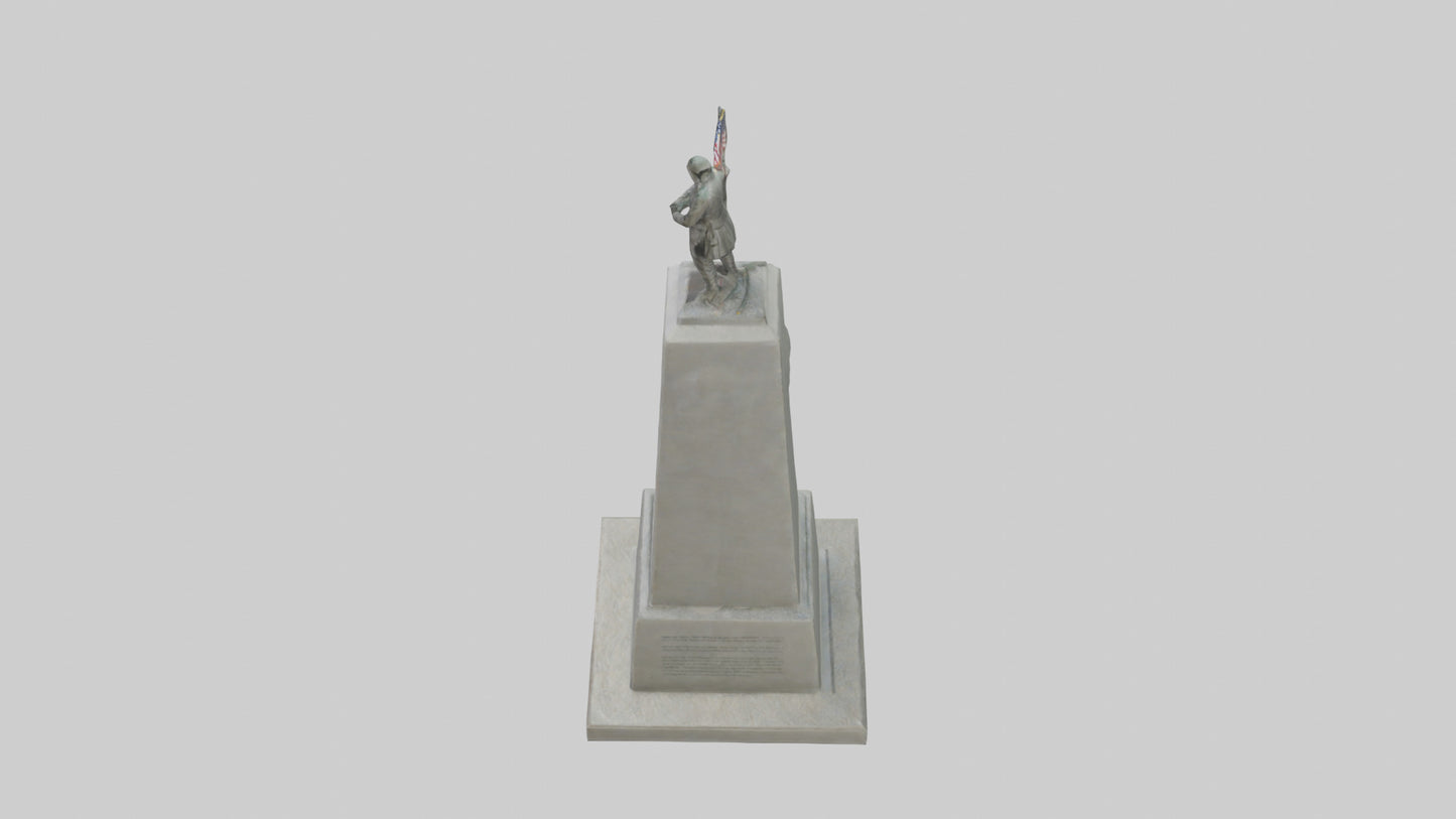 3D model End of War monument model VR / AR / low-poly