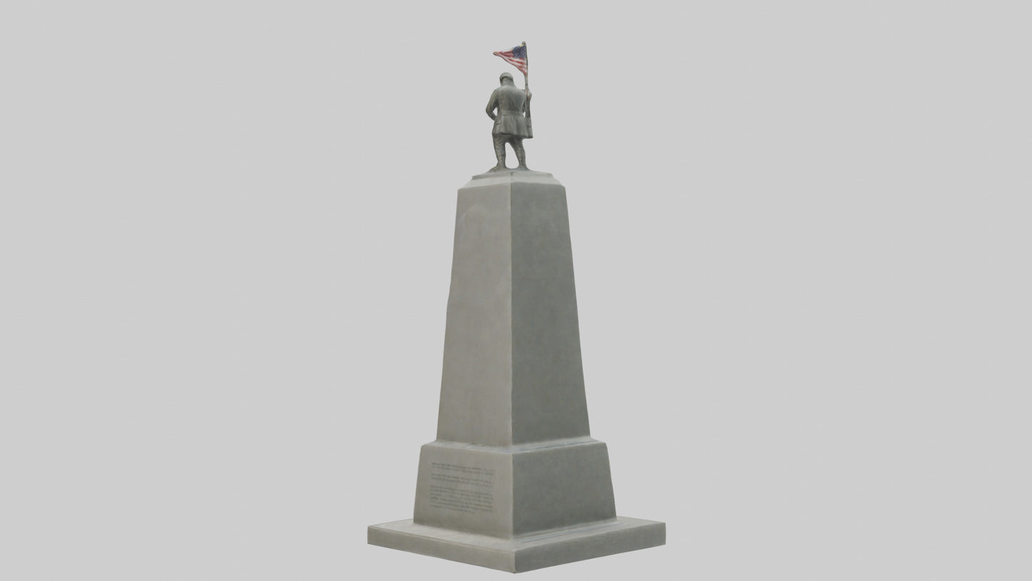 3D model End of War monument model VR / AR / low-poly