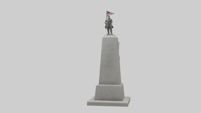 3D model End of War monument model VR / AR / low-poly
