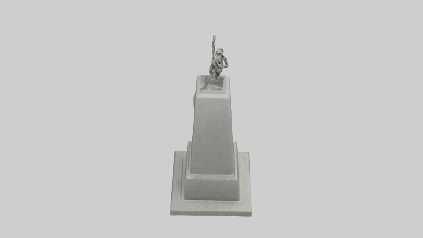 3D model End of War monument model VR / AR / low-poly