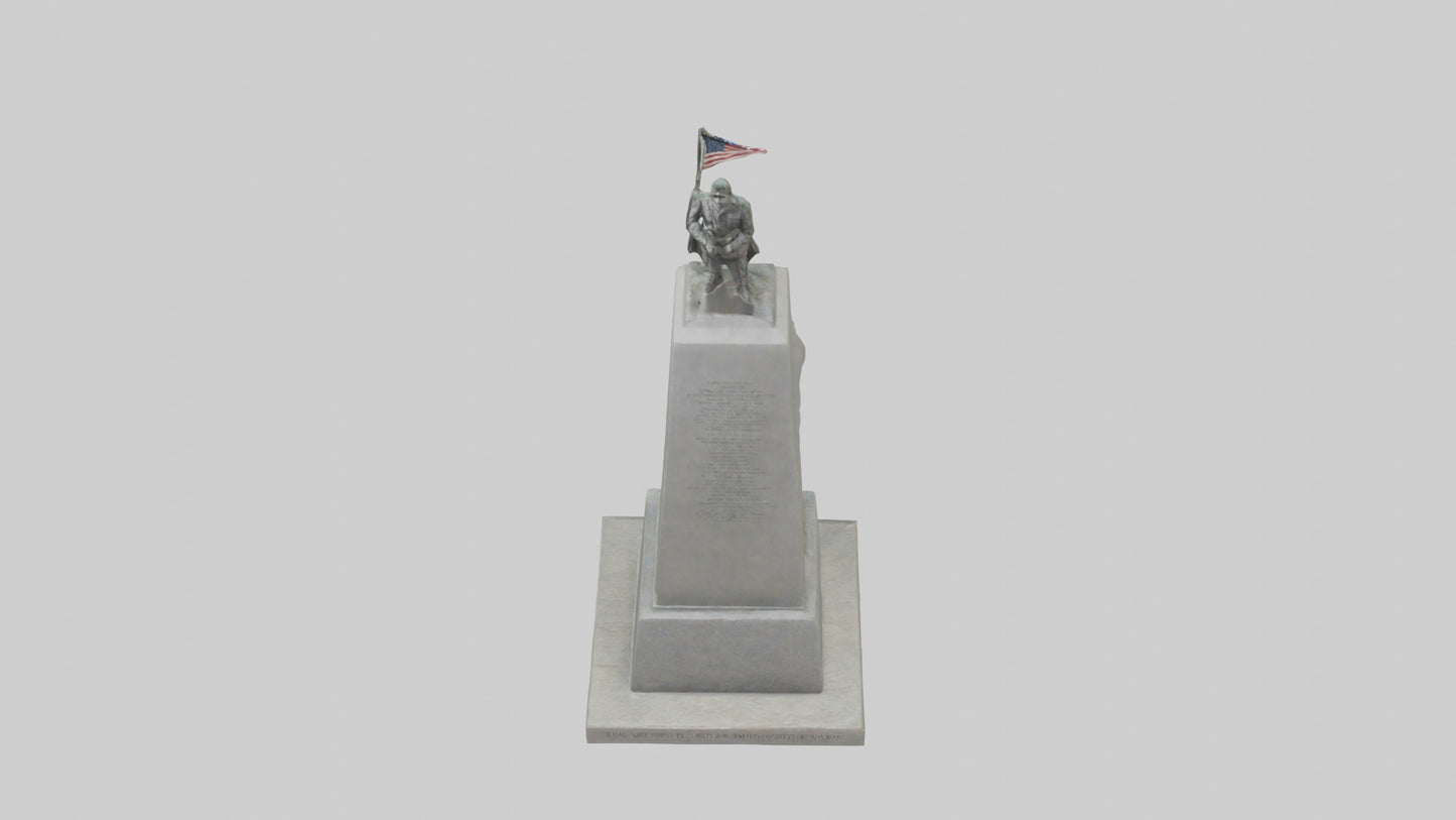 3D model End of War monument model VR / AR / low-poly