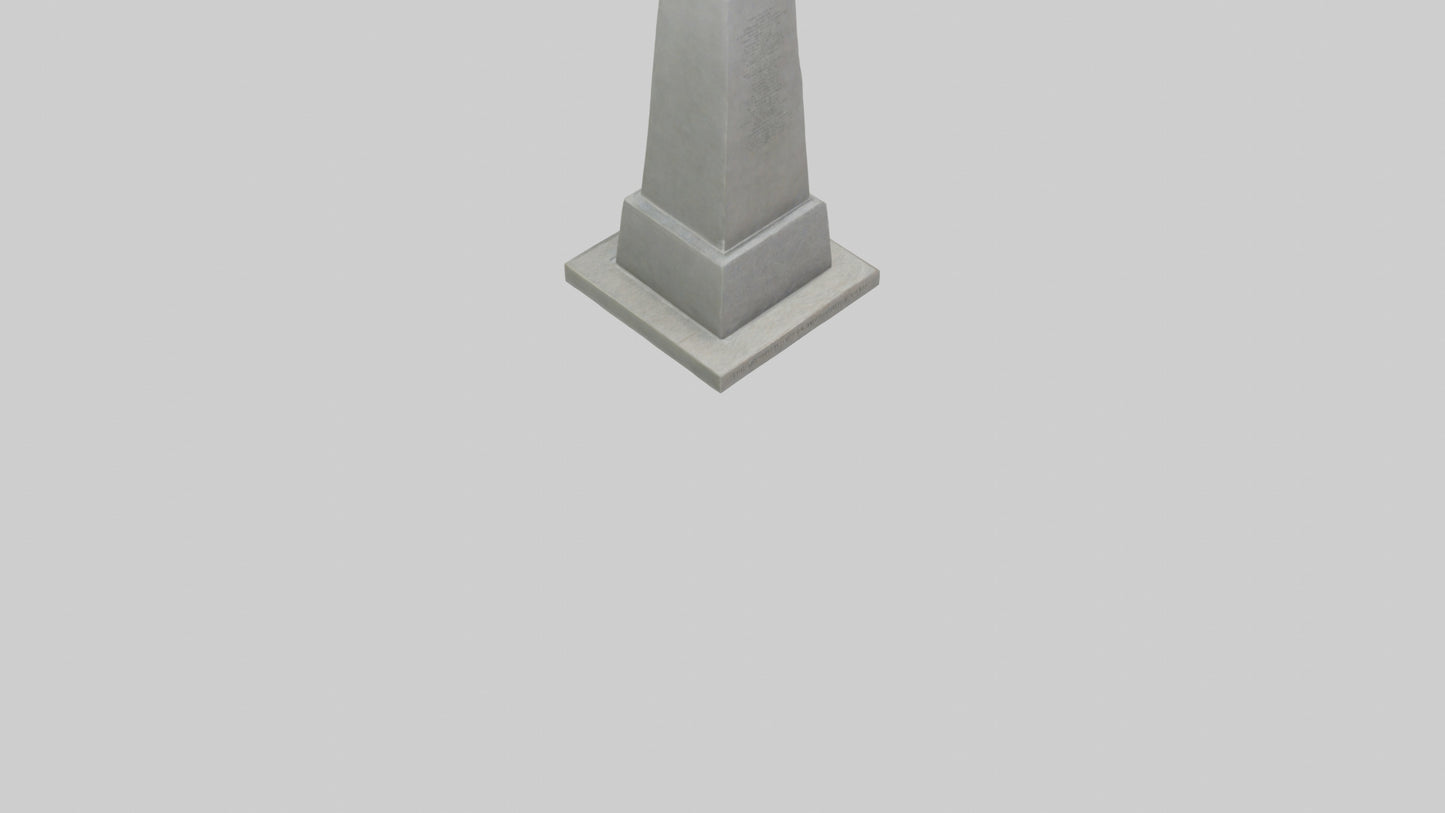 3D model End of War monument model VR / AR / low-poly