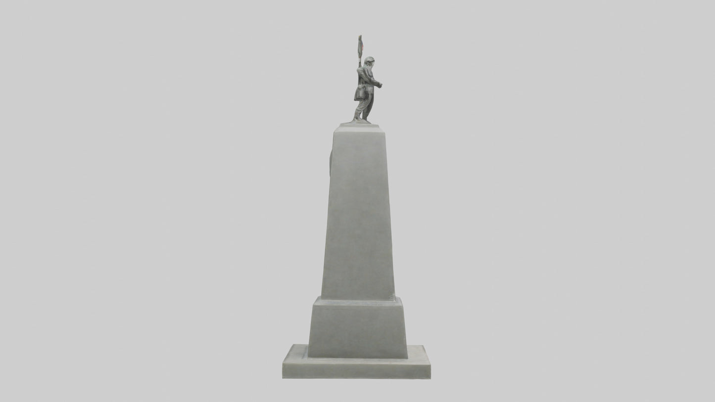 3D model End of War monument model VR / AR / low-poly