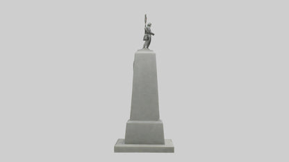 3D model End of War monument model VR / AR / low-poly