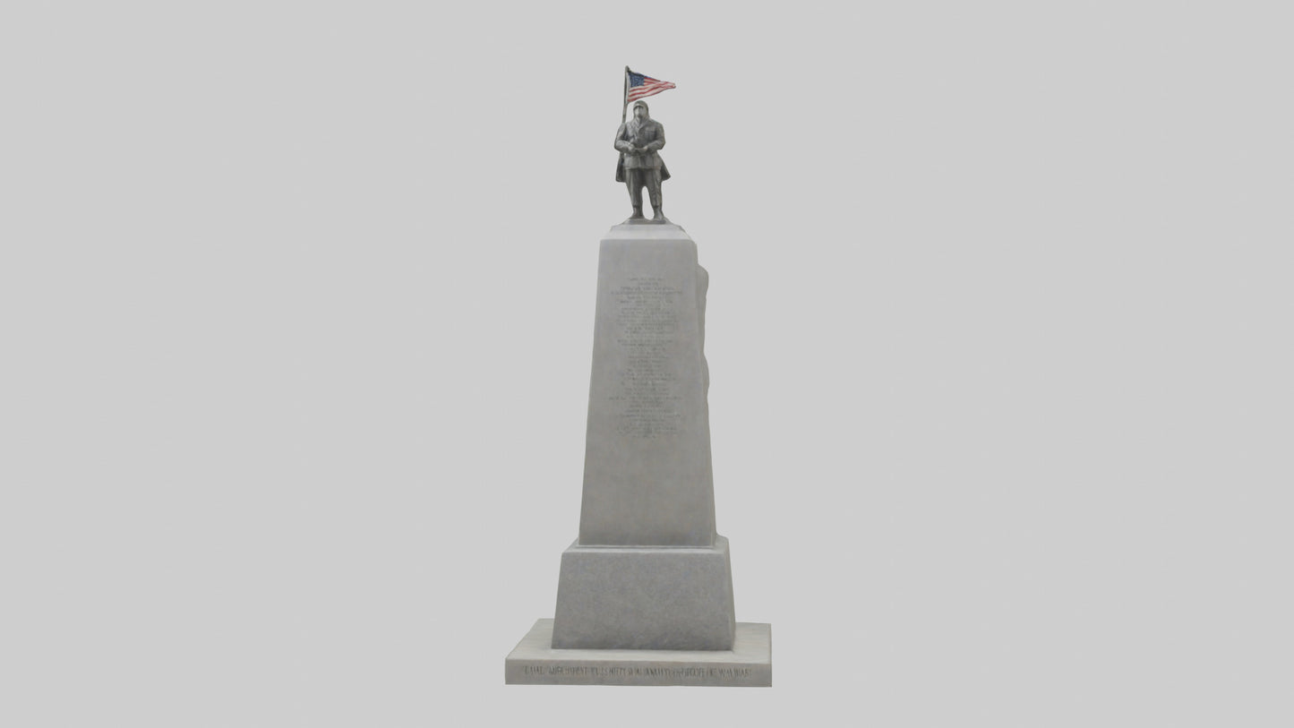 3D model End of War monument model VR / AR / low-poly