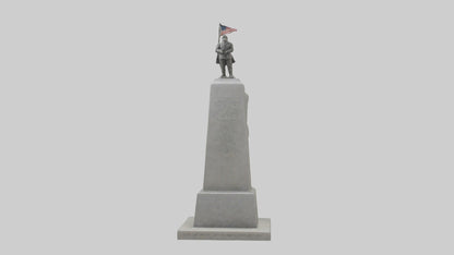 3D model End of War monument model VR / AR / low-poly
