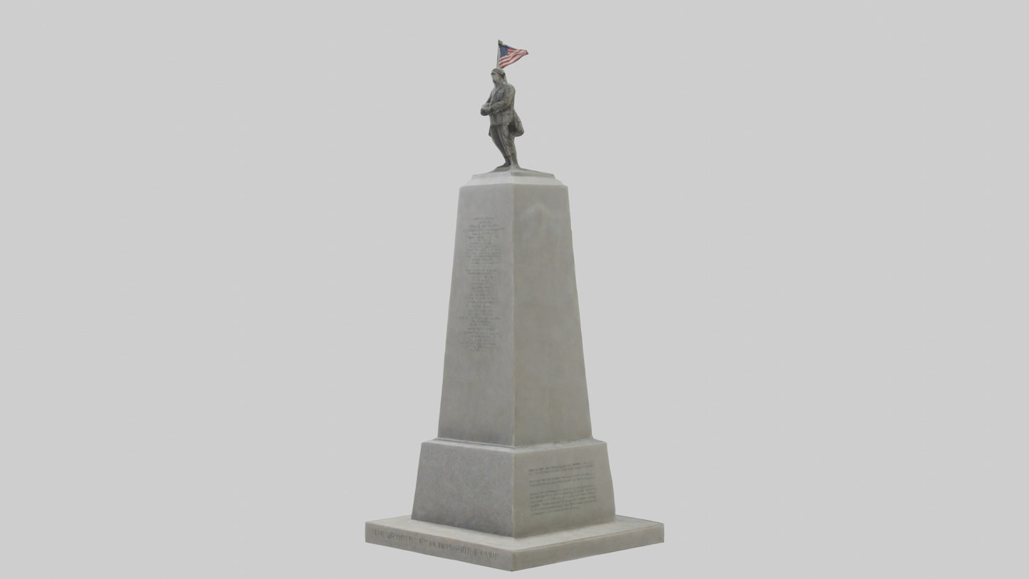 3D model End of War monument model VR / AR / low-poly
