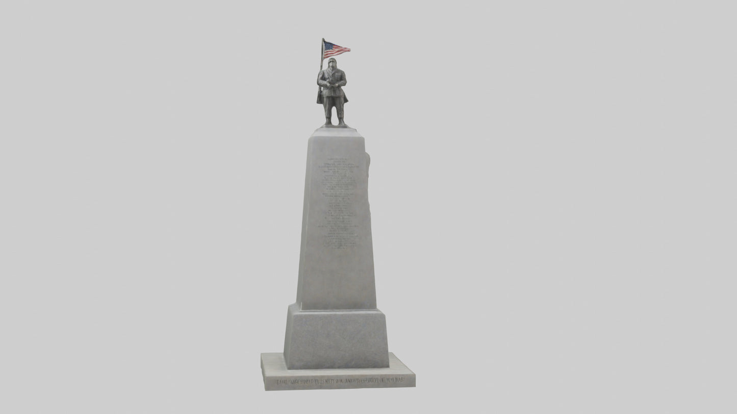 3D model End of War monument model VR / AR / low-poly