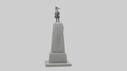 3D model End of War monument model VR / AR / low-poly