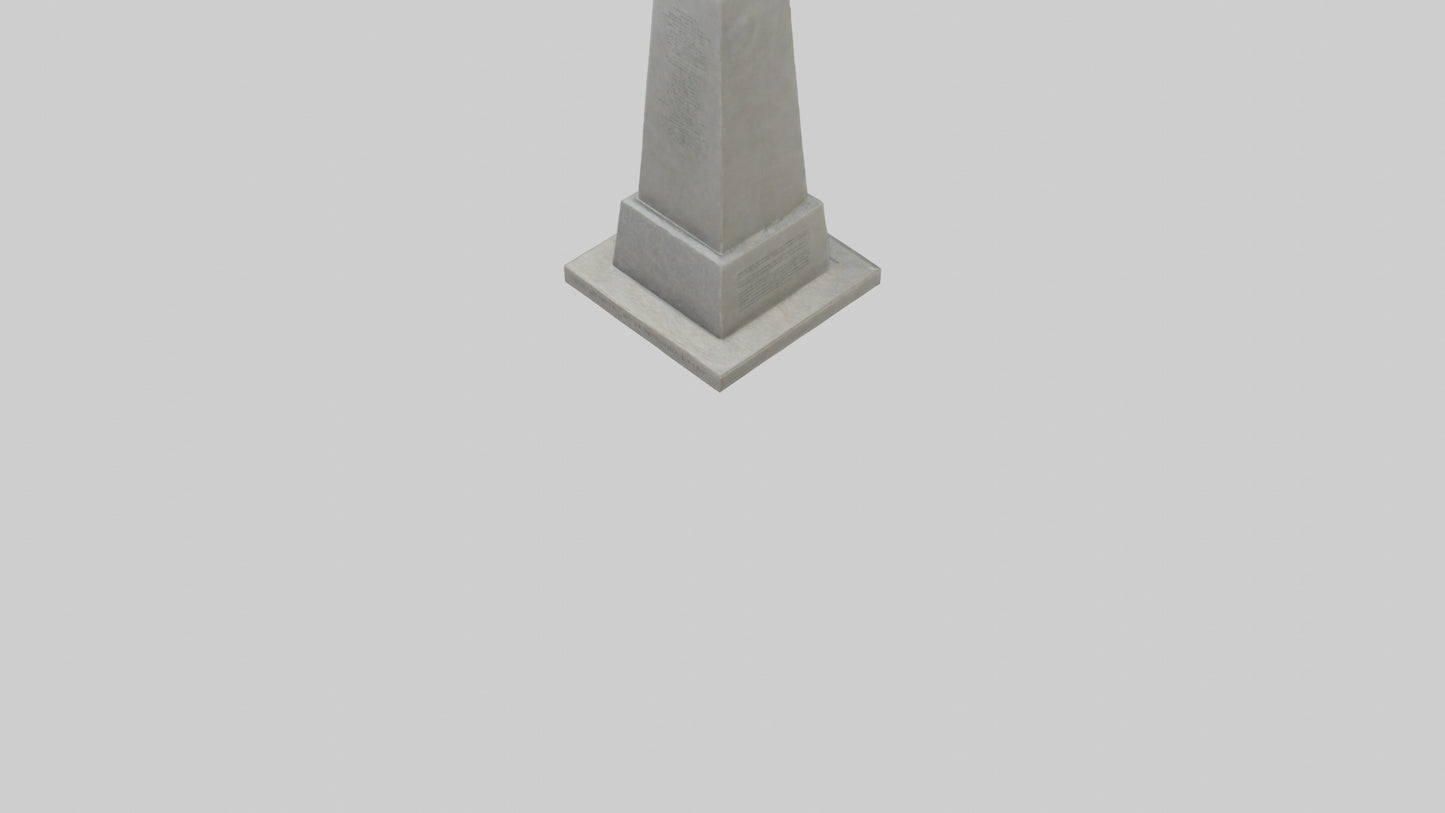 3D model End of War monument model VR / AR / low-poly