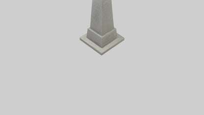 3D model End of War monument model VR / AR / low-poly