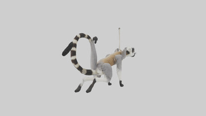 3D model Endangered Lemur swinging model VR / AR / low-poly