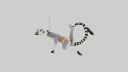 3D model Endangered Lemur swinging model VR / AR / low-poly
