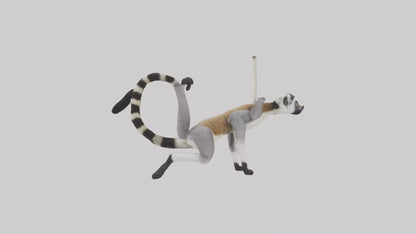 3D model Endangered Lemur swinging model VR / AR / low-poly