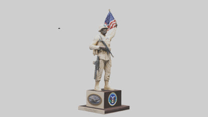 3D model Enduring Freedom statue model VR / AR / low-poly