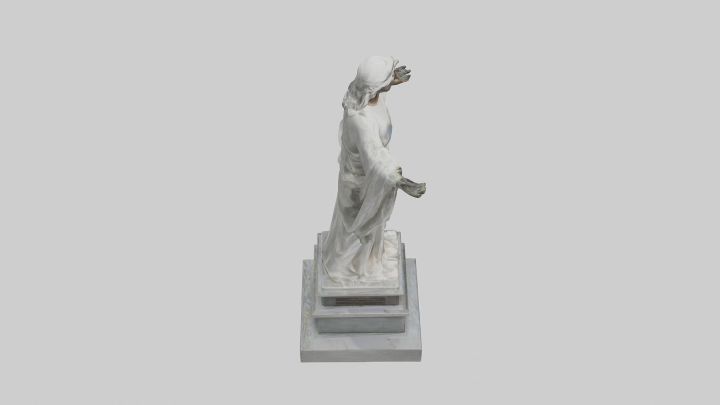 Enduring Peace statue model VR / AR / low-poly
