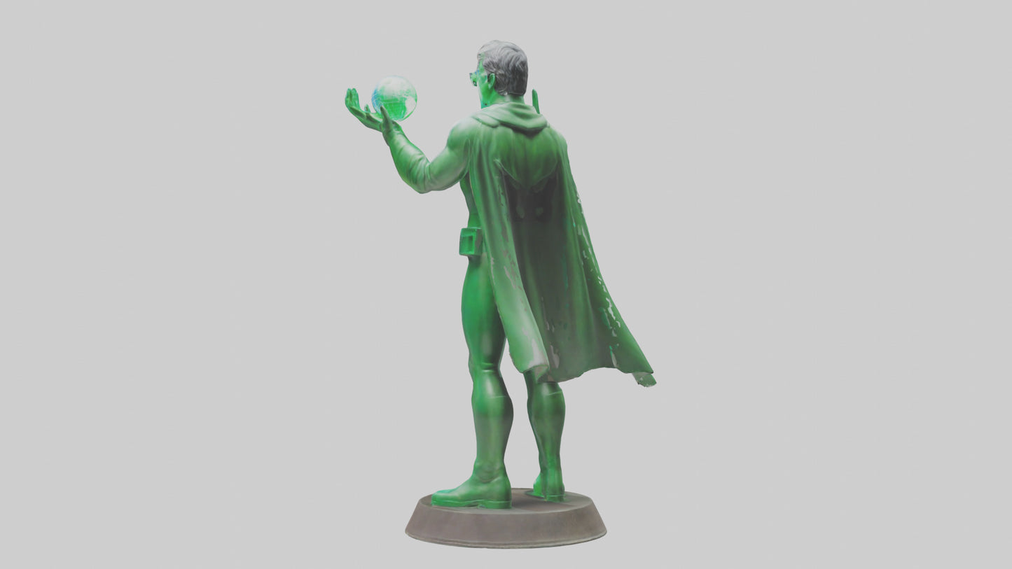 3D model Energy Conservation Hero Statue model VR / AR / low-poly