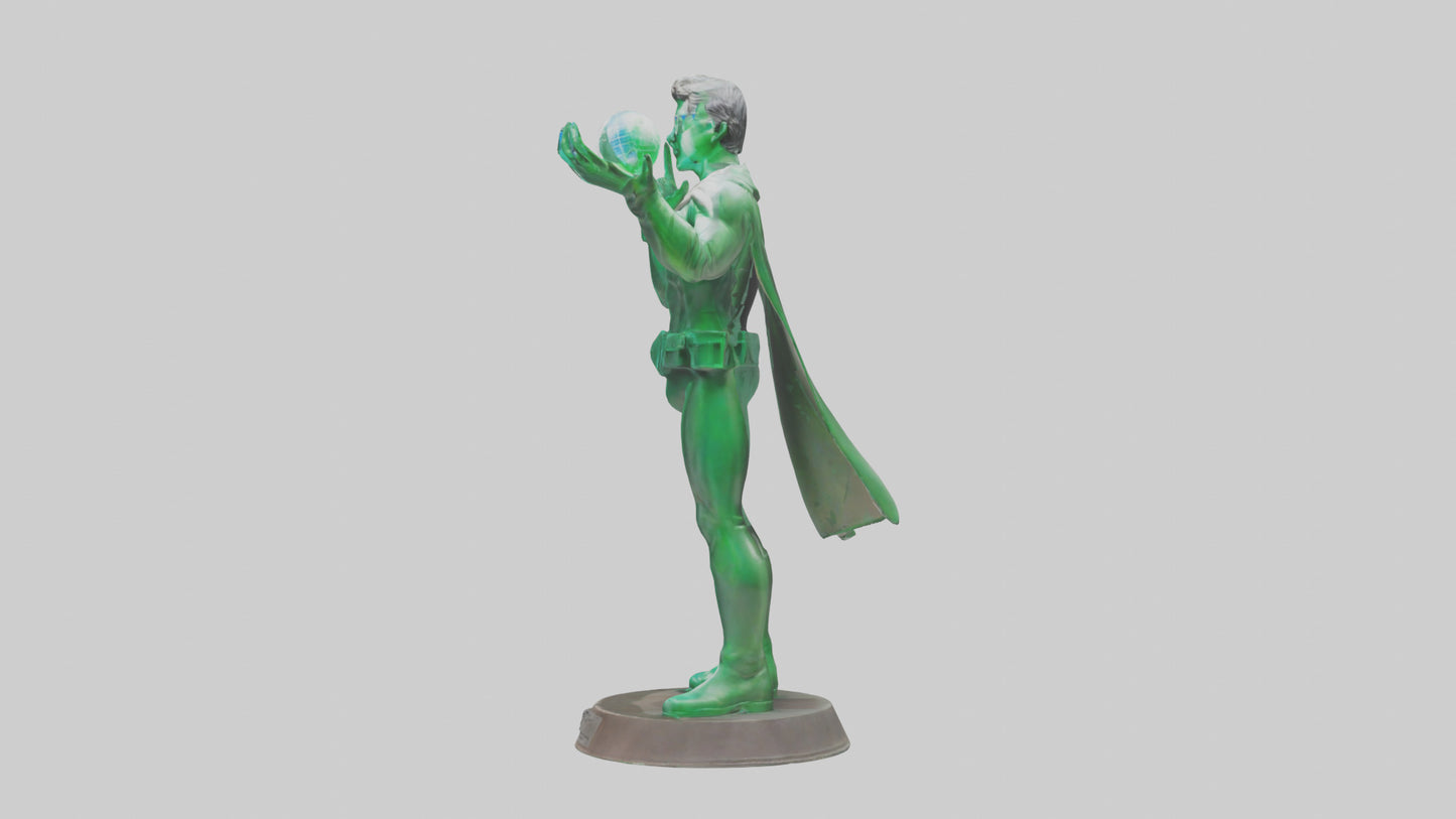 3D model Energy Conservation Hero Statue model VR / AR / low-poly