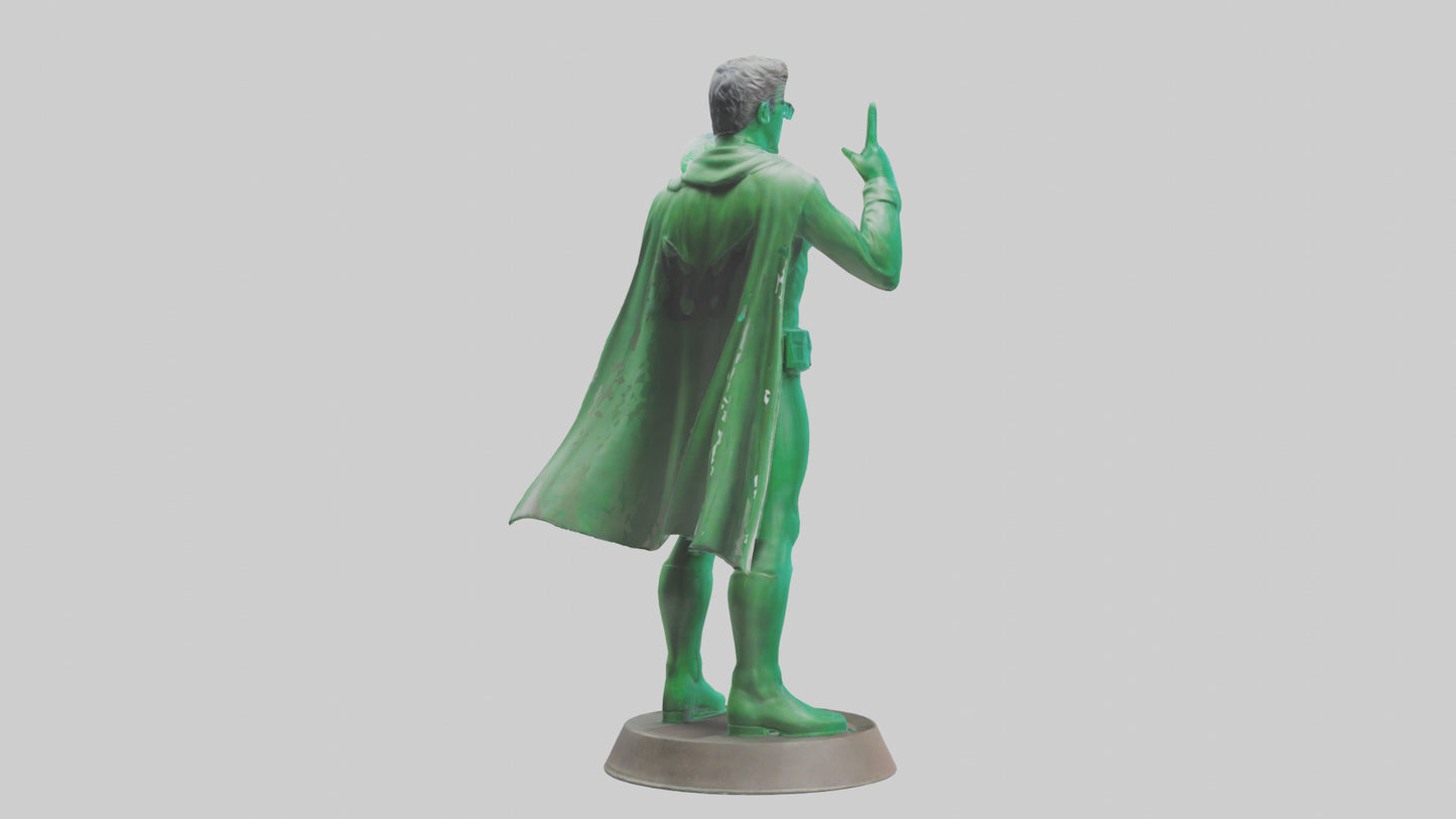 3D model Energy Conservation Hero Statue model VR / AR / low-poly