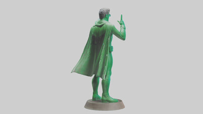 3D model Energy Conservation Hero Statue model VR / AR / low-poly