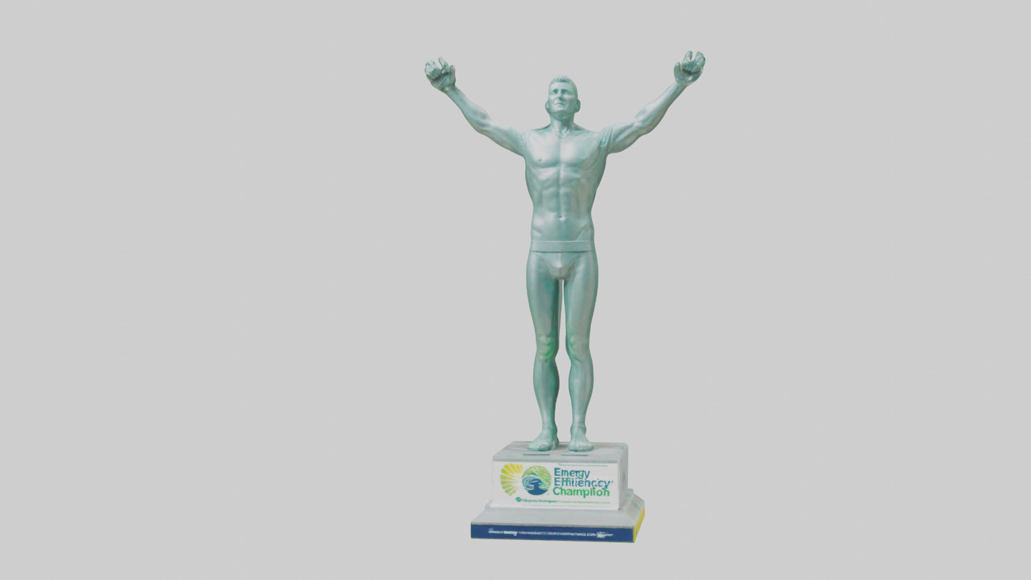 3D model Energy Efficiency Champion Statue model VR / AR / low-poly