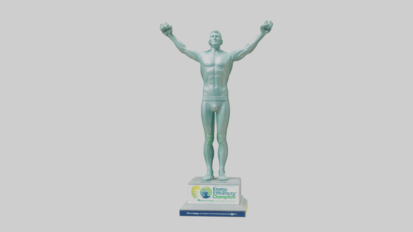 3D model Energy Efficiency Champion Statue model VR / AR / low-poly