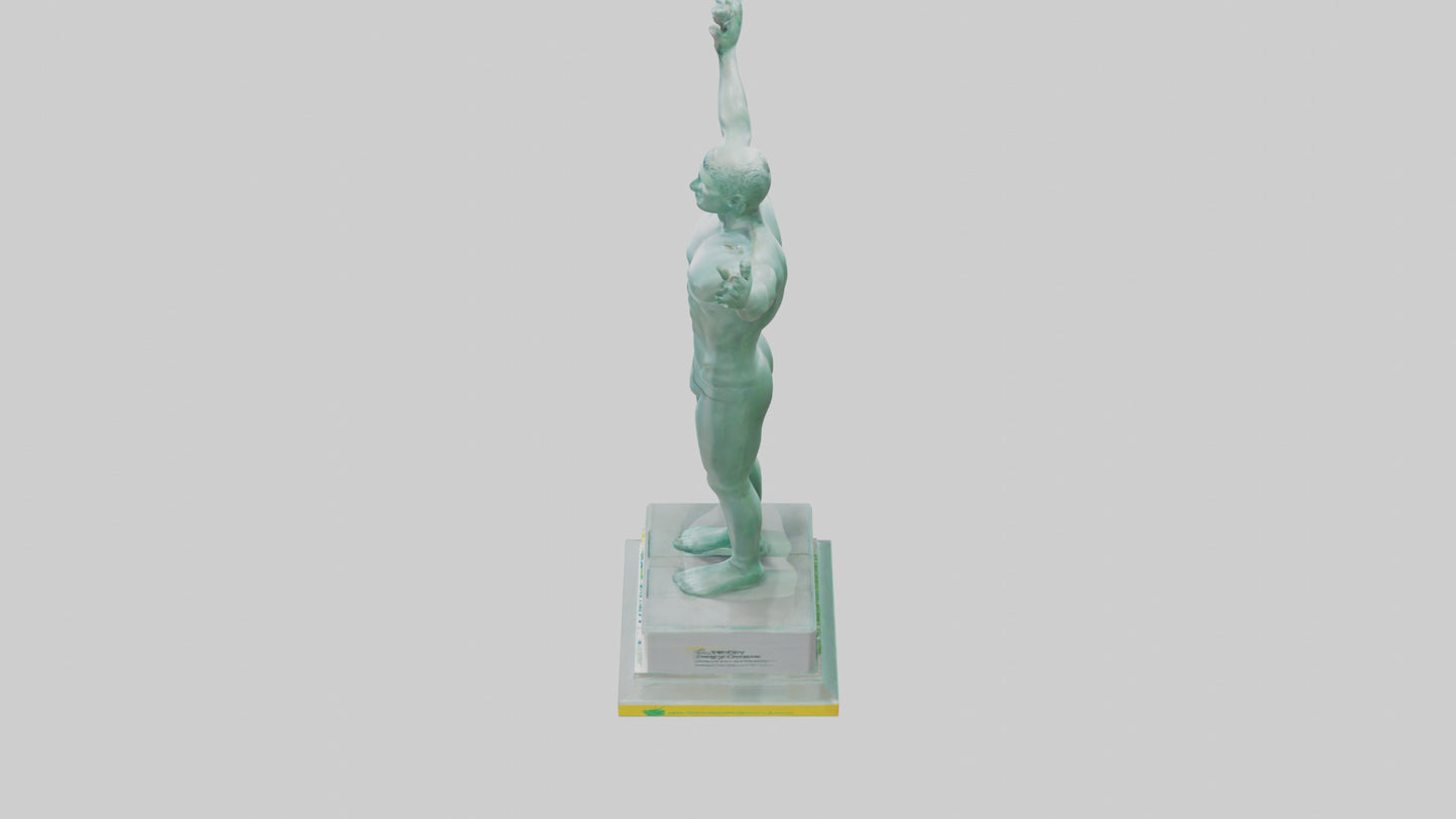 3D model Energy Efficiency Champion Statue model VR / AR / low-poly
