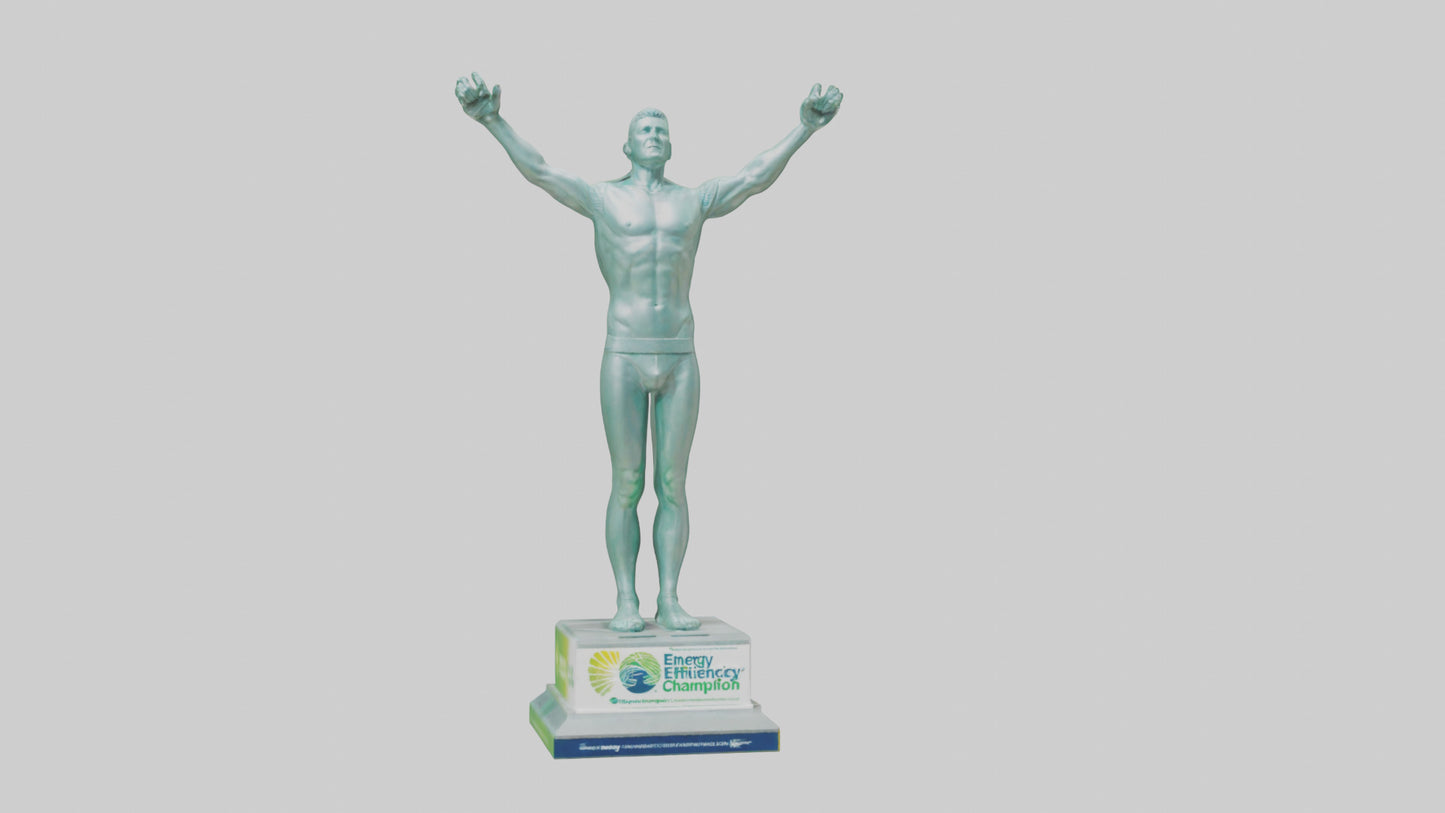 3D model Energy Efficiency Champion Statue model VR / AR / low-poly