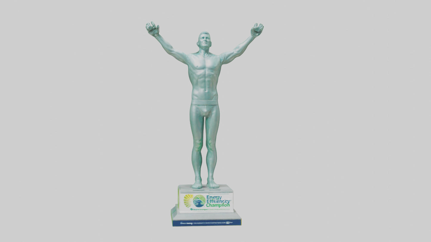 3D model Energy Efficiency Champion Statue model VR / AR / low-poly