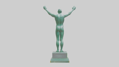 3D model Energy Efficiency Champion Statue model VR / AR / low-poly