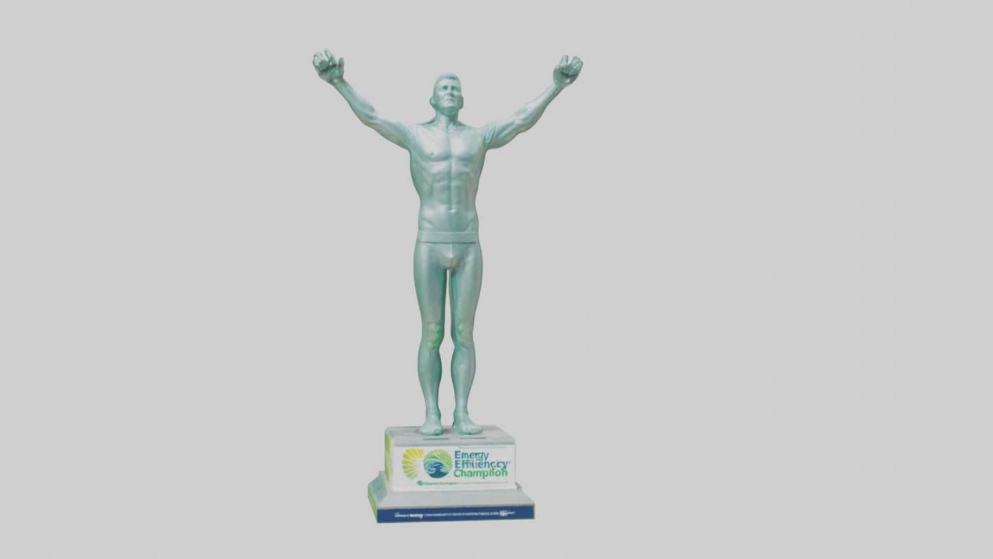 3D model Energy Efficiency Champion Statue model VR / AR / low-poly