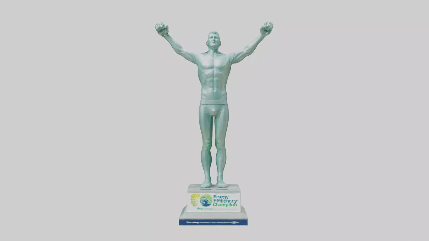 3D model Energy Efficiency Champion Statue model VR / AR / low-poly