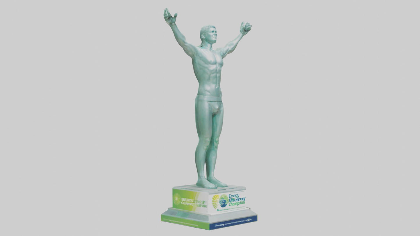 3D model Energy Efficiency Champion Statue model VR / AR / low-poly