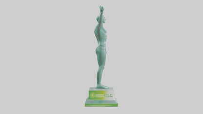 3D model Energy Efficiency Champion Statue model VR / AR / low-poly