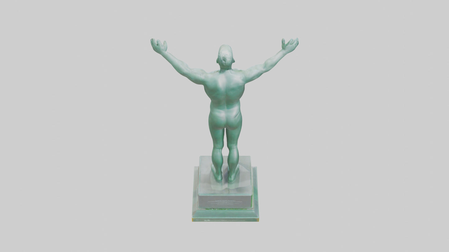 3D model Energy Efficiency Champion Statue model VR / AR / low-poly