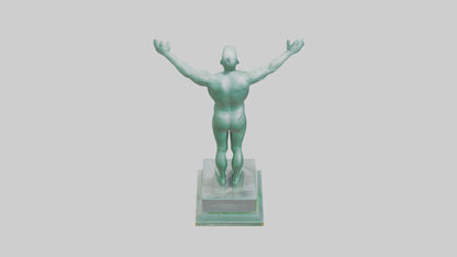 3D model Energy Efficiency Champion Statue model VR / AR / low-poly