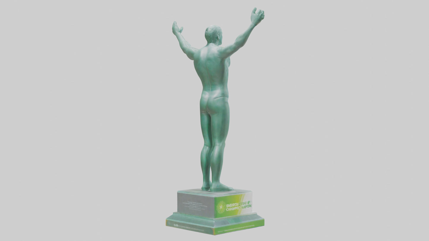 3D model Energy Efficiency Champion Statue model VR / AR / low-poly