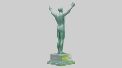 3D model Energy Efficiency Champion Statue model VR / AR / low-poly