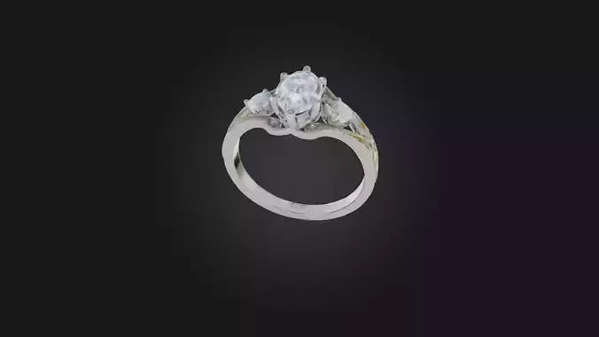 engagement ring 3D model