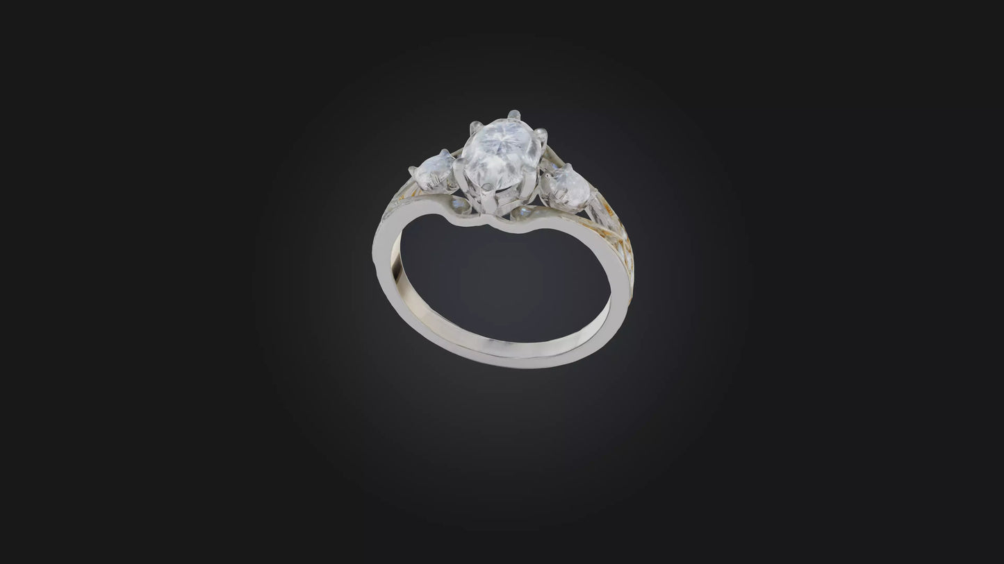 engagement ring 3D model