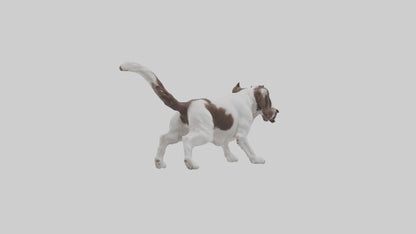 3D model English Springer Spaniel playing model VR / AR / low-poly