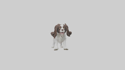 3D model English Springer Spaniel playing model VR / AR / low-poly