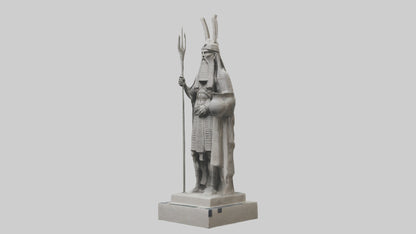 Enki statue model VR / AR / low-poly