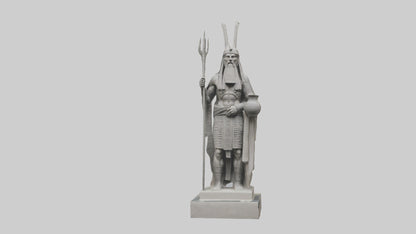 Enki statue model VR / AR / low-poly