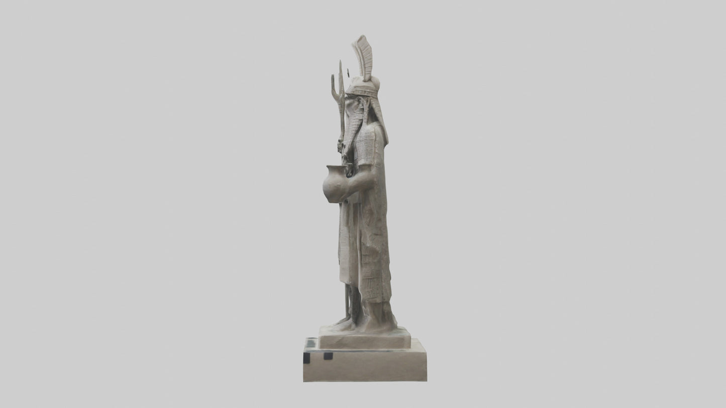 Enki statue model VR / AR / low-poly