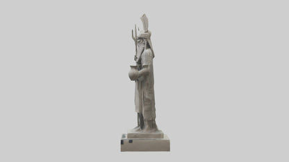Enki statue model VR / AR / low-poly