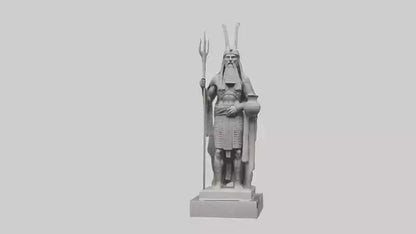 Enki statue model VR / AR / low-poly