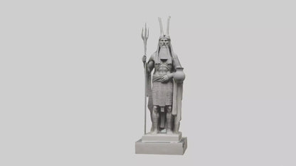 Enki statue model VR / AR / low-poly
