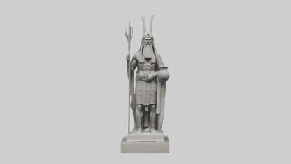 Enki statue model VR / AR / low-poly